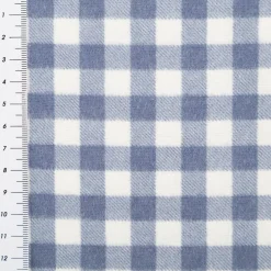 Flanellstoff Baumwollstoff Karos blau 1,43m Breite