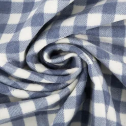 Flanellstoff Baumwollstoff Karos blau 1,43m Breite