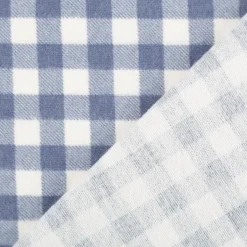 Flanellstoff Baumwollstoff Karos blau 1,43m Breite