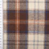 Flanellstoff brushed yarn died checks Karo braun creme blau 1,45m Breite