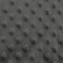 Fleece Minky dots Noppen dunkelgrau Kuschel Stoff Flausch