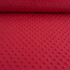 Fleece Minky dots Noppen rot Kuschel Stoff Flausch