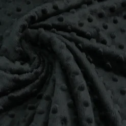 Fleece Minky dots Noppen schwarz Kuschel Stoff Flausch