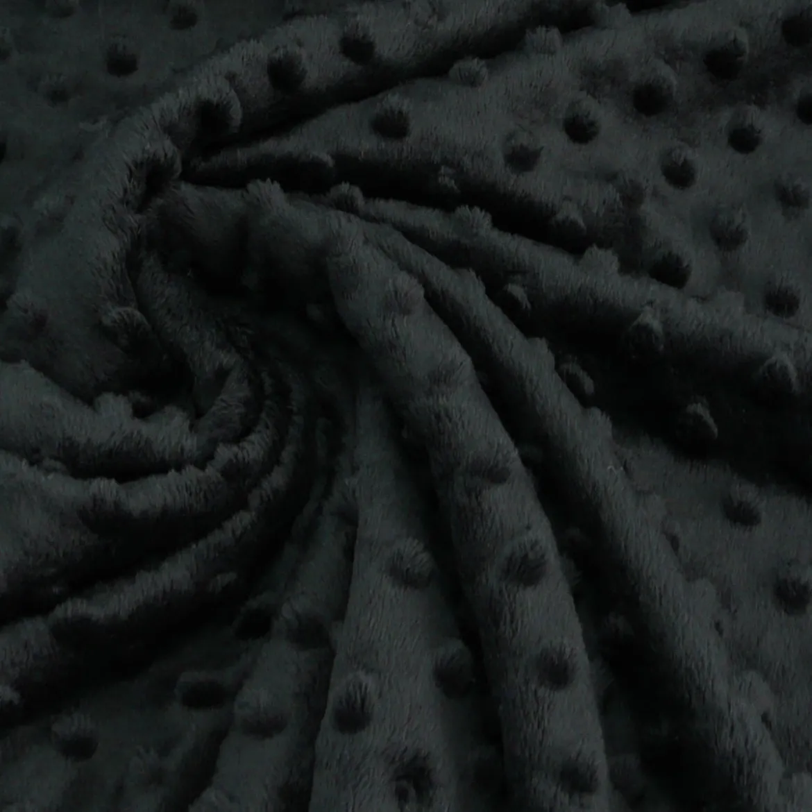 Fleece Minky dots Noppen schwarz Kuschel Stoff Flausch