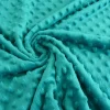 Fleece Minky dots Noppen smaragd grün Kuschel Stoff Flausch