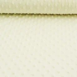 Fleece Minky dots Noppen wollweiß Kuschel Stoff Flausch