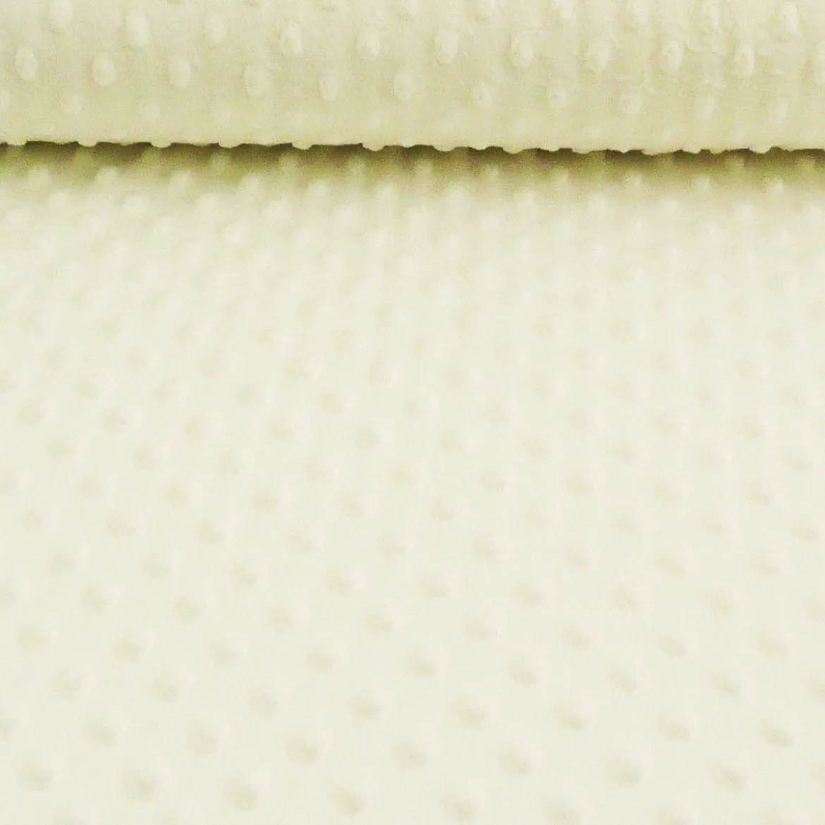 Fleece Minky dots Noppen wollweiß Kuschel Stoff Flausch