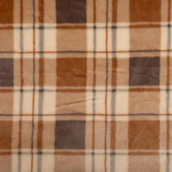 Fleecestoff Karo Tinsley beige grau 1,45 m Breite