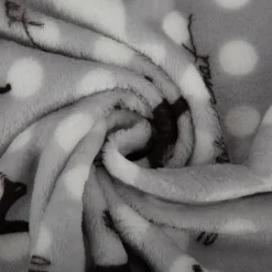 Fleecestoff Katzen grau weiß schwarz – kuschelweich, 1,45 m Breite