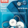 Flexi-Knöpfe mit Schlaufe je 1x10, 15 + 19 mm