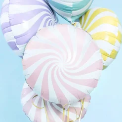 Folienballon Candy rosa weiß 45cm