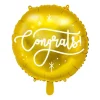 Folienballon Congrats! goldfarbig weiß 35cm