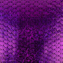Folienjersey Stretch Glitzer Schuppen holografisch schwarz violett 1,5m Breite