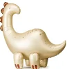 Folienluftballon Dino Brontosaurus stehend beige zum Aufblasen 91x85 cm