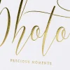 Fotoalbum Precious Moments blanko Papier weiß goldfarbig 22 Seiten 20x24,5cm