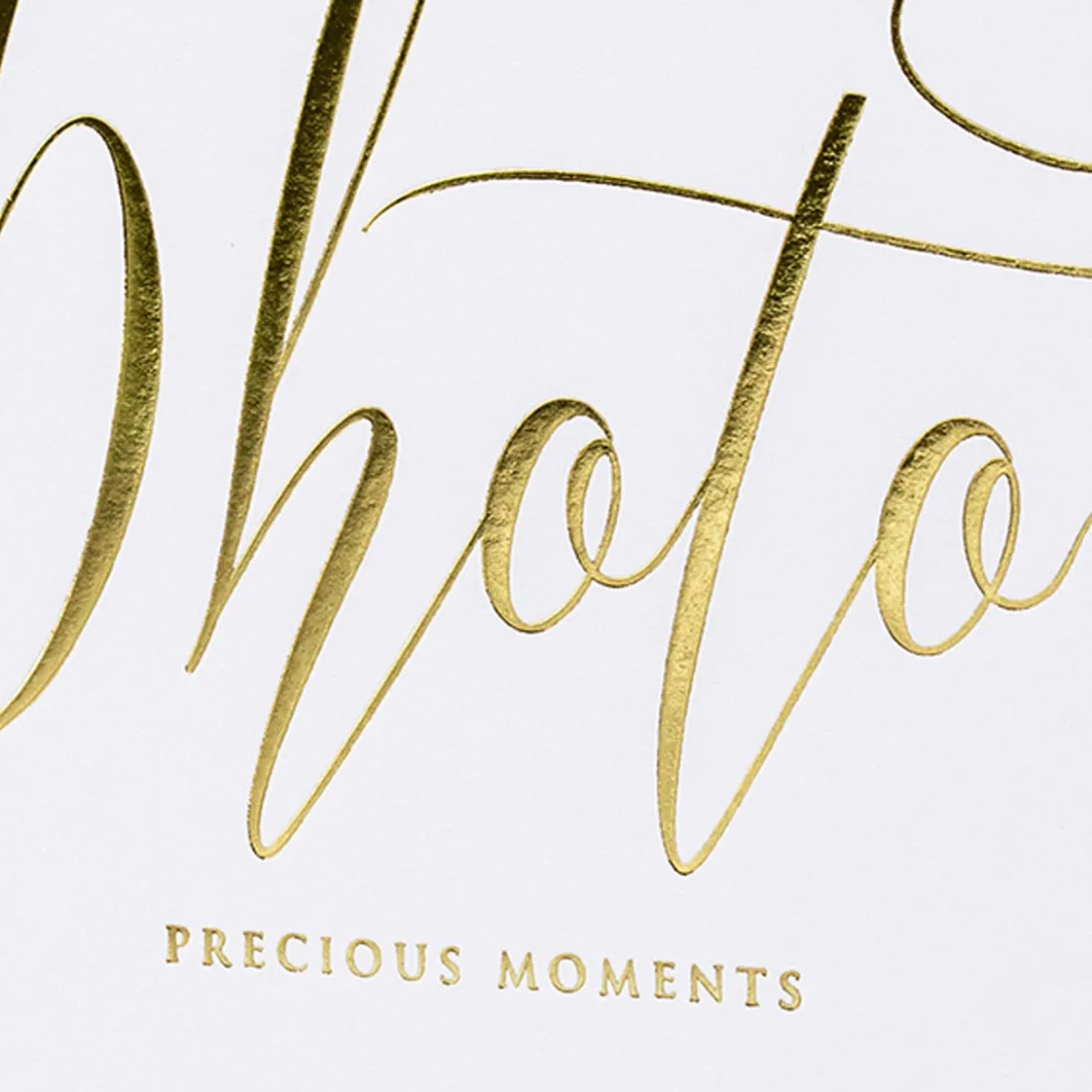 Fotoalbum Precious Moments blanko Papier weiß goldfarbig 22 Seiten 20x24,5cm