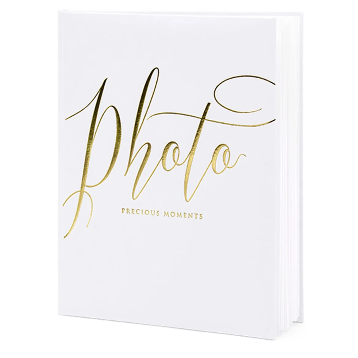 Fotoalbum Precious Moments blanko Papier weiß goldfarbig 22 Seiten 20x24,5cm