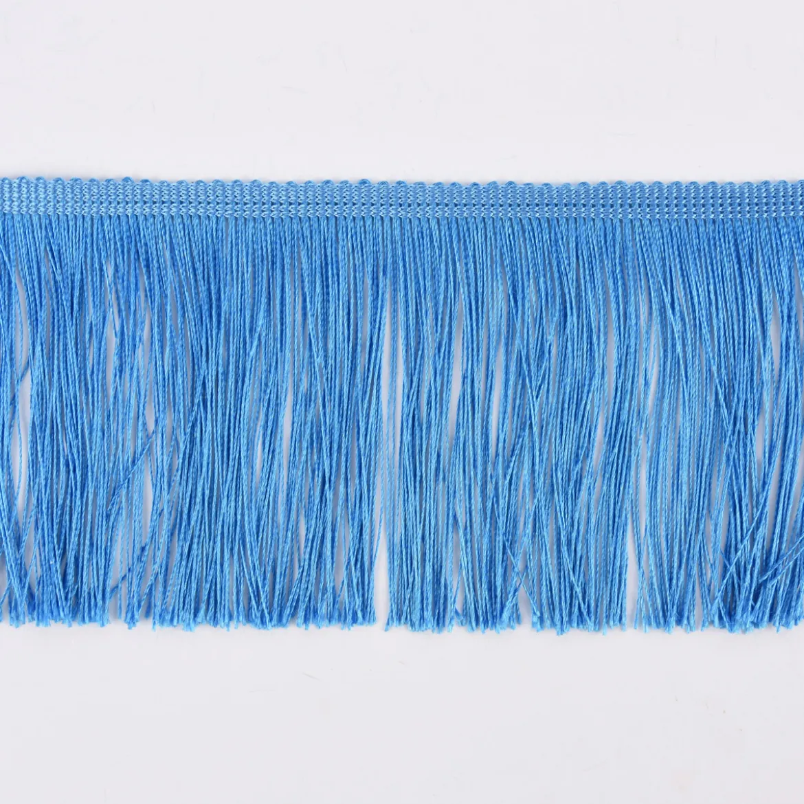 Fransenband Meterware aqua blau Breite: 10cm