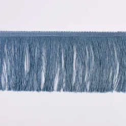 Fransenband Meterware jeansblau Breite: 10cm