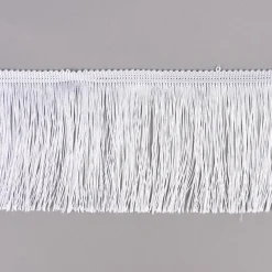Fransenband Meterware weiß Breite: 10cm