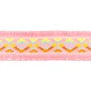 Fransenband Webband Ibiza Ethnoband Meterware rosa bunt 4,5cm Breite
