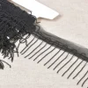 Fransenborte mit feinen Kugelketten schwarz 6cm Breite