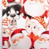 French Terry Christmas Family weiß rot 145cm