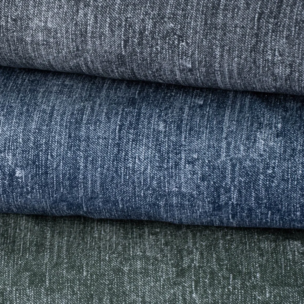 French Terry Digitaldruck ARMY DENIM Jeanslook dunkelgrün 1,45m Breite