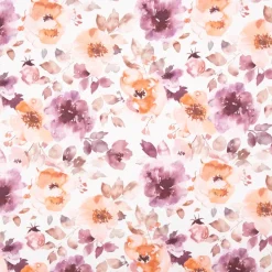 French Terry gebürstet Blumen Digitaldruck rosa 150cm