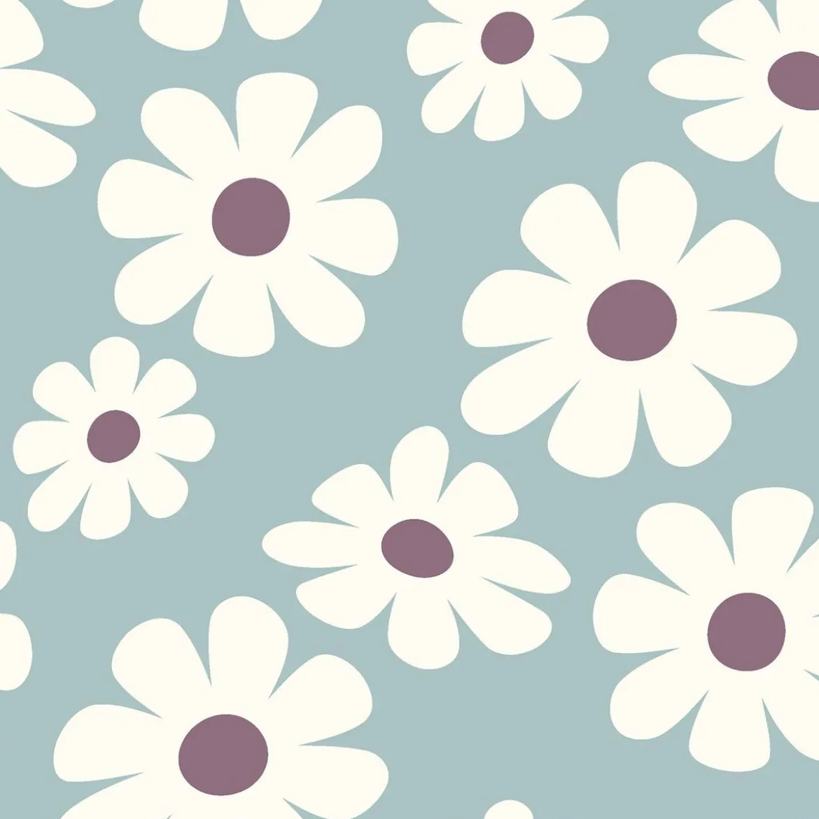 French Terry Krepp Stoff Baumwolle Blumen babyblau weiß 155cm