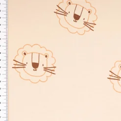 French Terry Löwe beige Sommersweat mit Schlingenstruktur 150cm