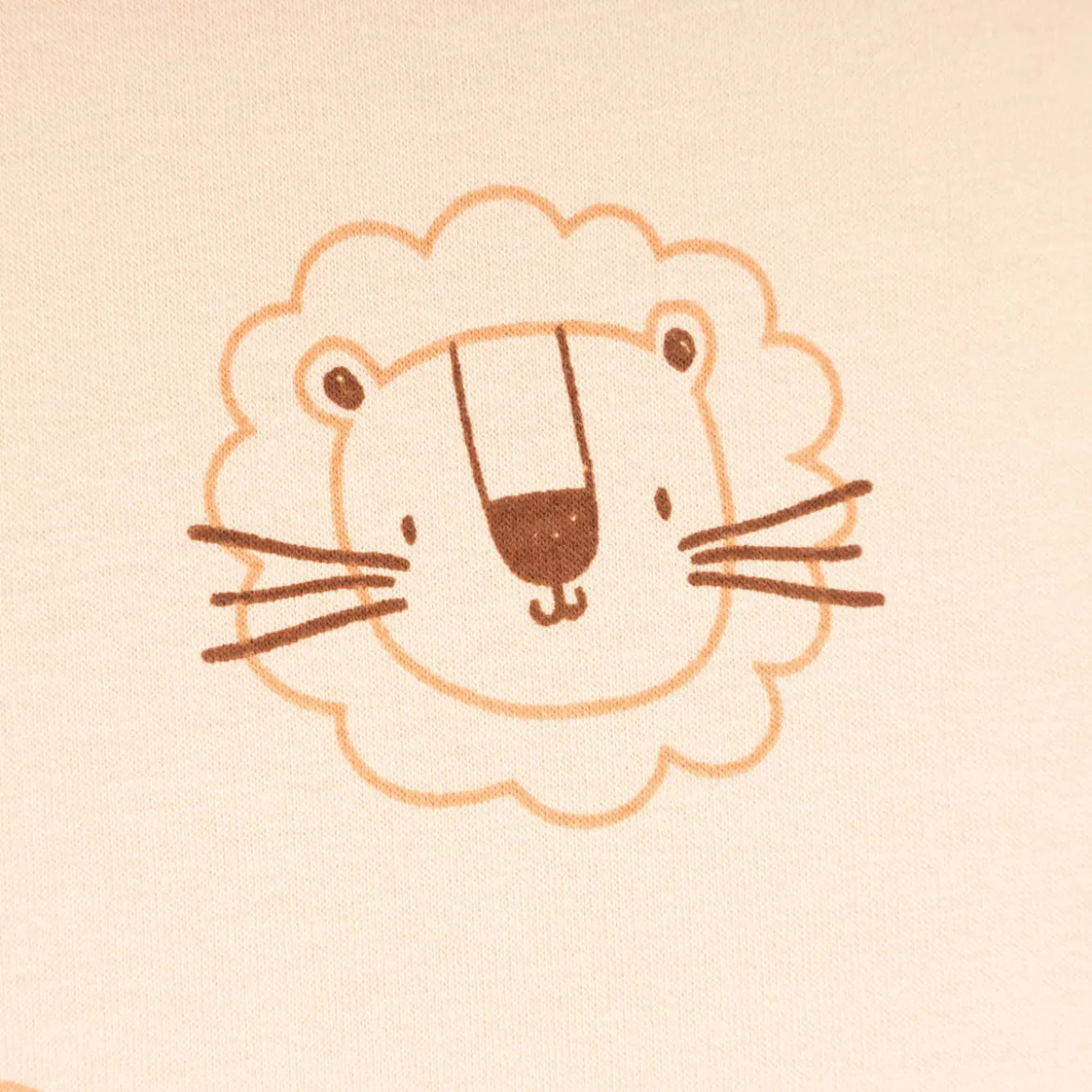 French Terry Löwe beige Sommersweat mit Schlingenstruktur 150cm