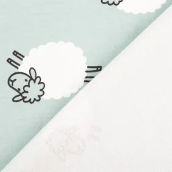 French Terry mit Schäfchen blau Sommersweat mit Schlingenstruktur 150cm