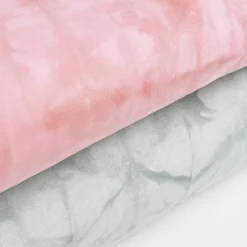 French Terry Sommersweat angeraut TIE DYE Batik altgrün mint 1,50m Breite
