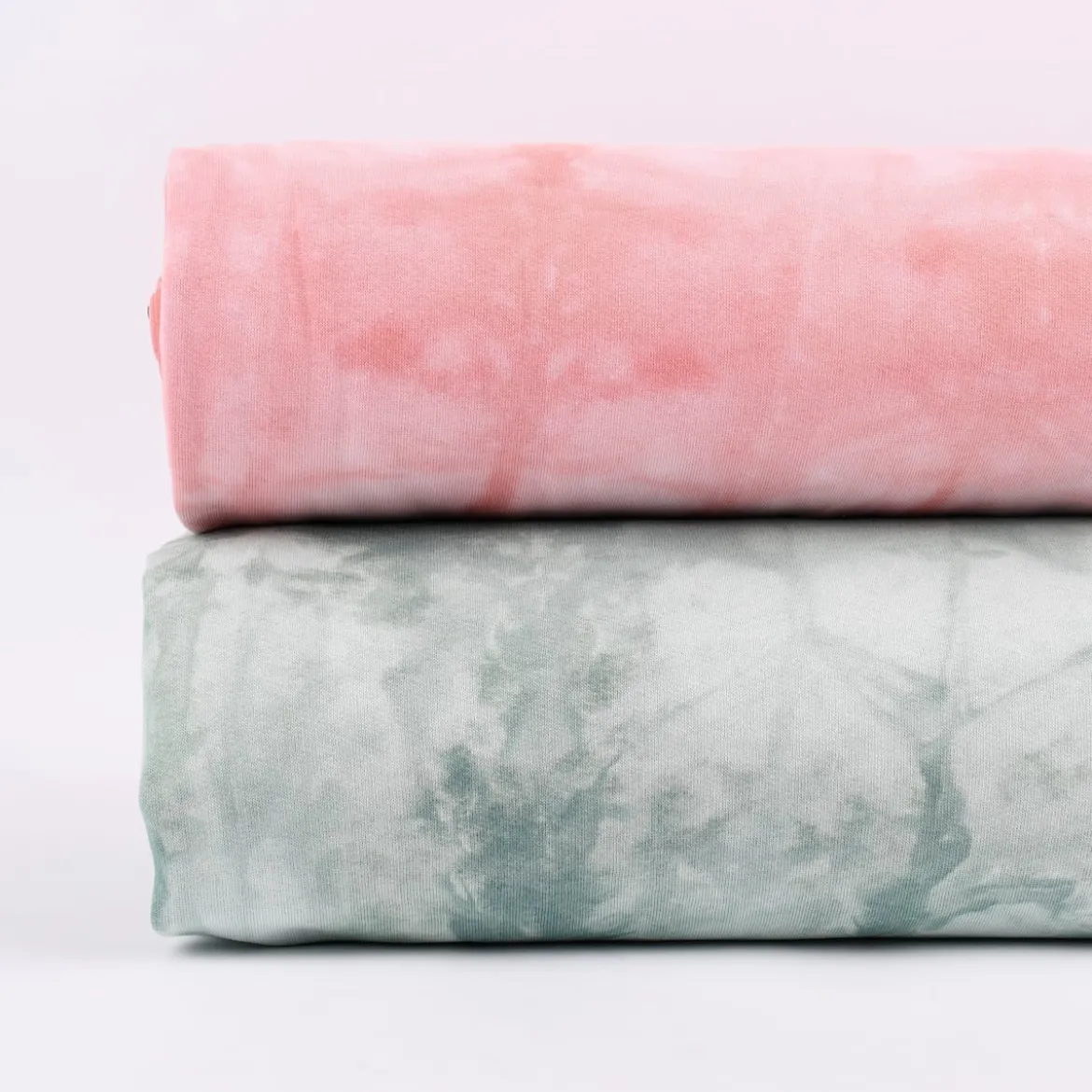 French Terry Sommersweat angeraut TIE DYE Batik rosa lachs 1,50m Breite