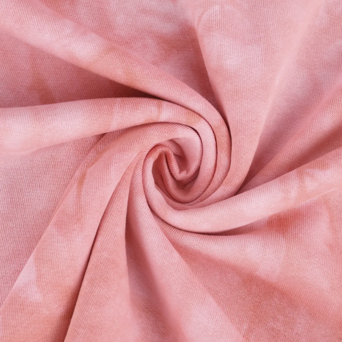 French Terry Sommersweat angeraut TIE DYE Batik rosa lachs 1,50m Breite