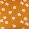 French Terry Sommersweat BIG FLOWERS Blumen ockergelb rosa 1,5m Breite