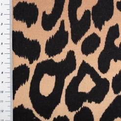 French Terry Sommersweat Digitalprint Animal Skin Leo beige braun schwarz 1,45m Breite