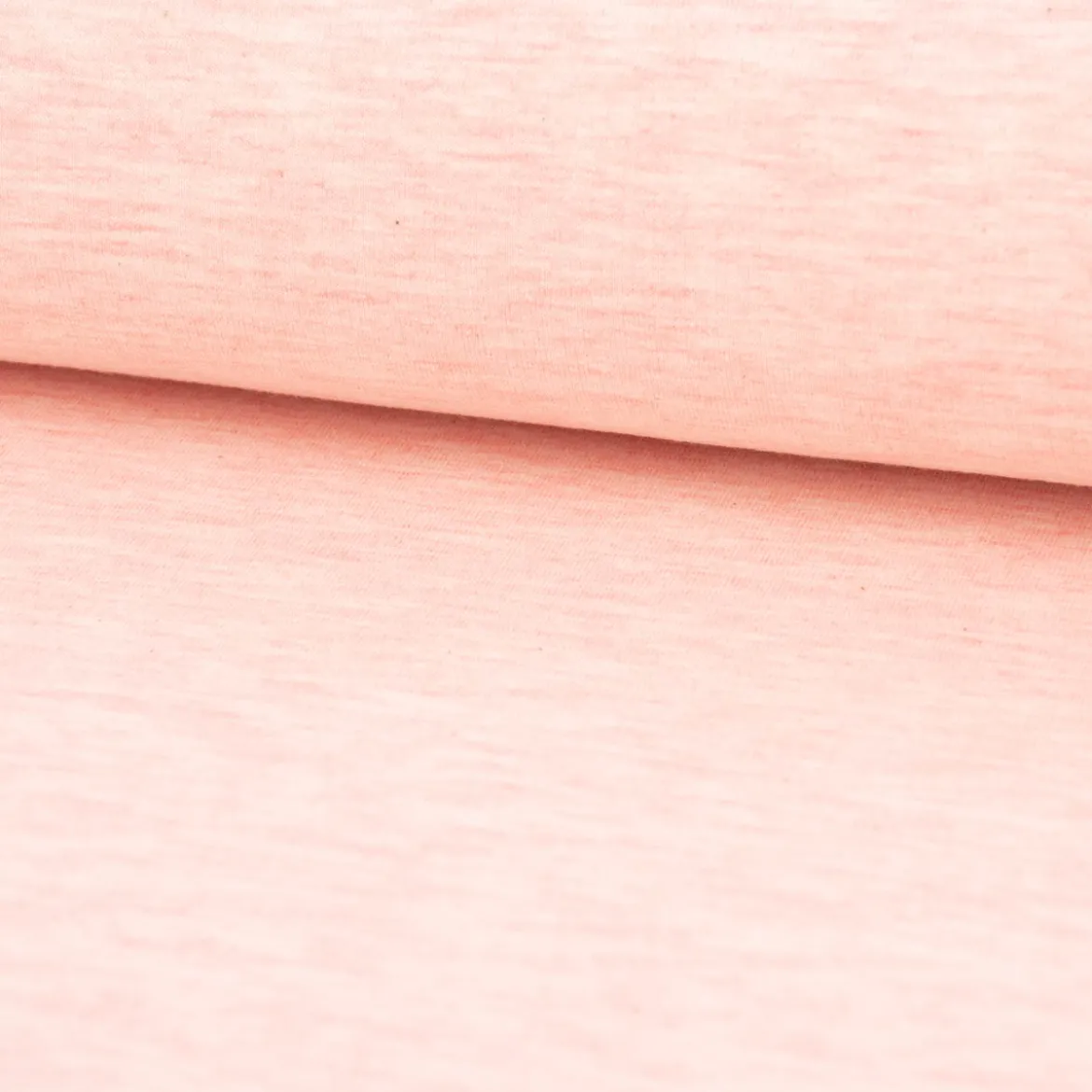French Terry Sommersweat Melange einfarbig rosa meliert 1,50m Breite