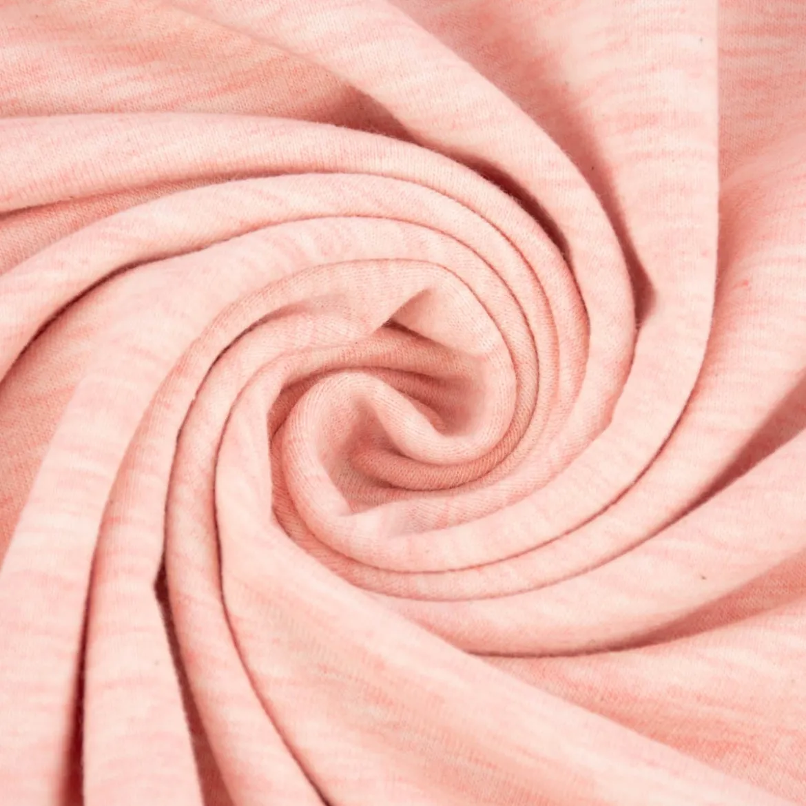 French Terry Sommersweat Melange einfarbig rosa meliert 1,50m Breite