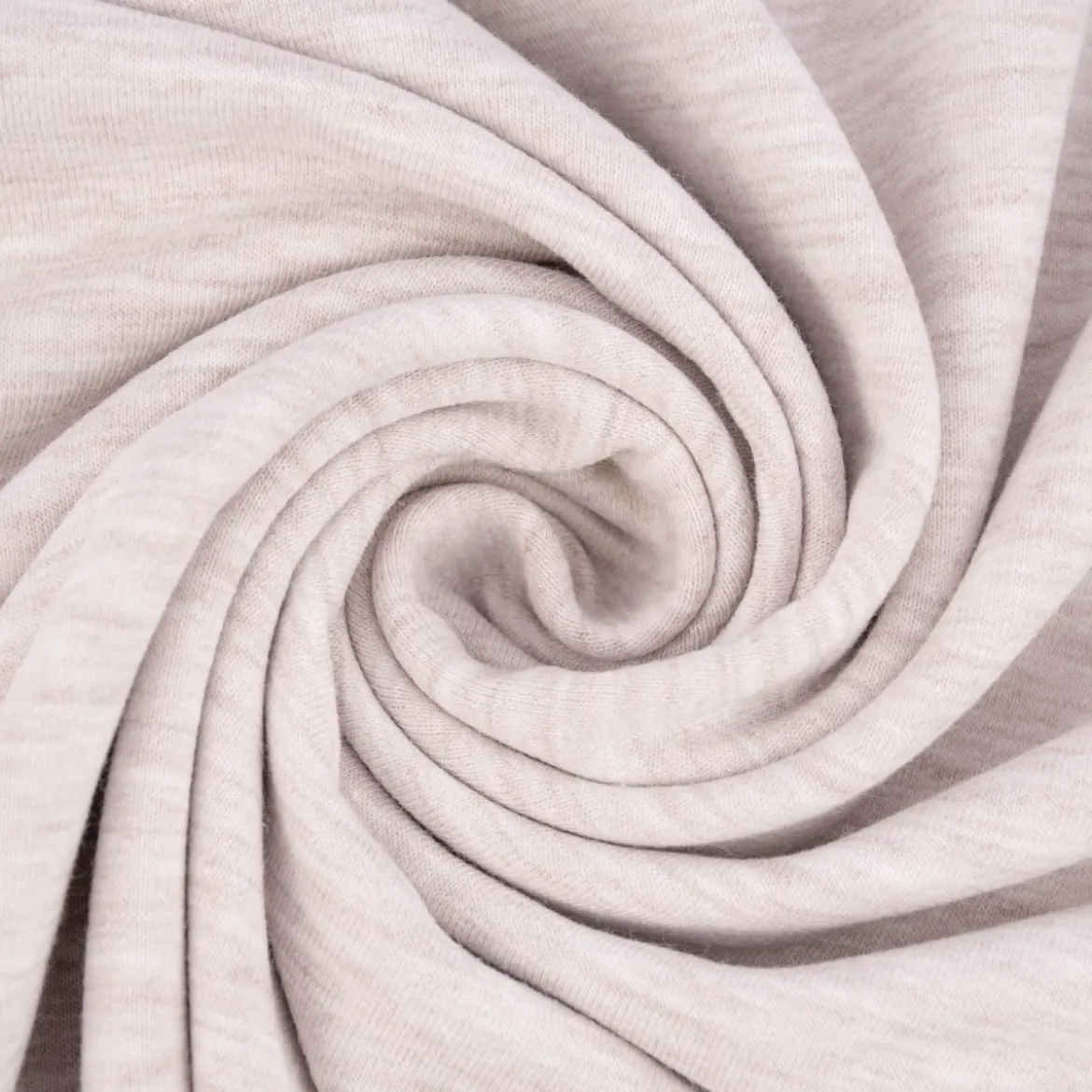 French Terry Sommersweat Melange einfarbig beige meliert 1,50m Breite