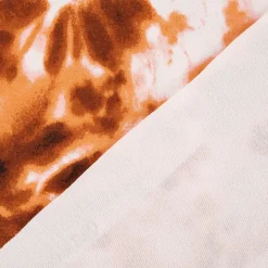 French Terry Sommersweat Meterware Tie Dye Batik weiß kupfer 1,45m Breite