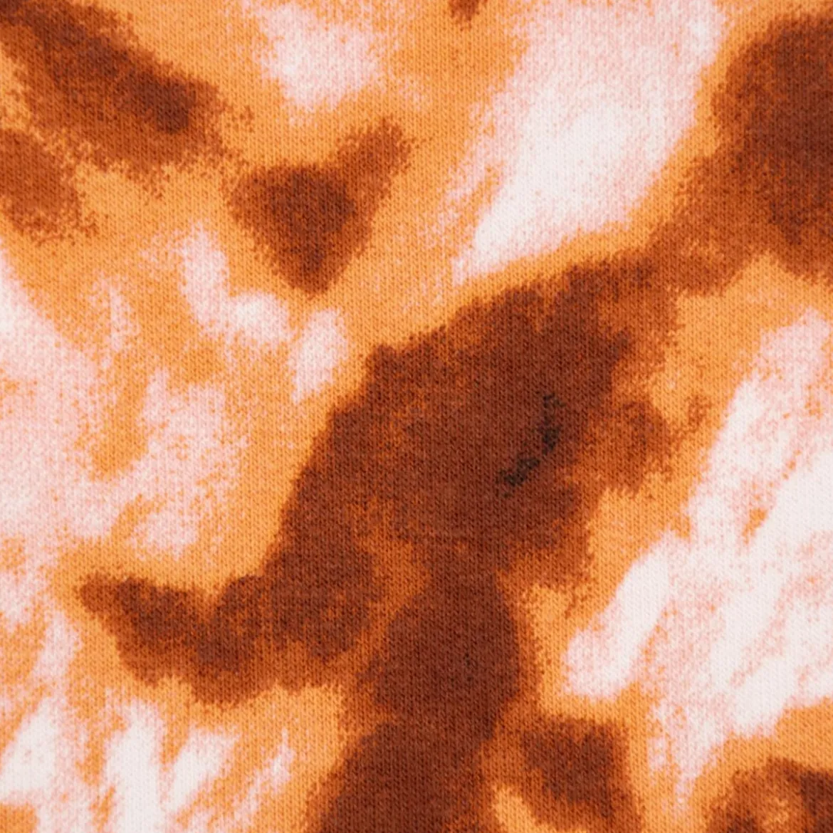 French Terry Sommersweat Meterware Tie Dye Batik weiß kupfer 1,45m Breite
