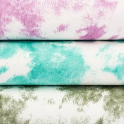 French Terry Sommersweat Meterware Tie Dye Batik weiß lila 1,45m Breite