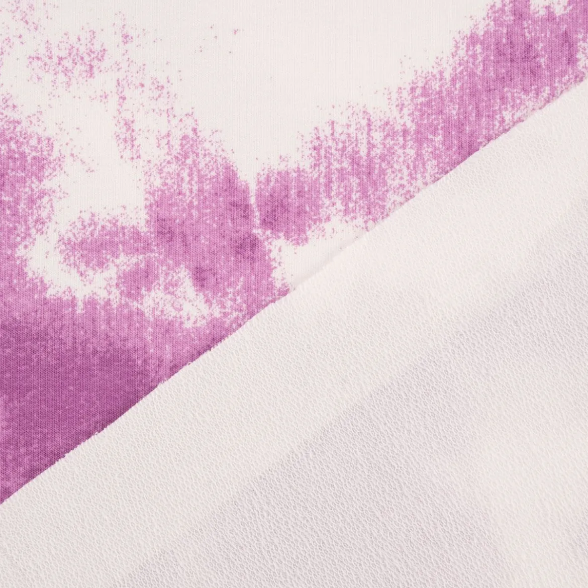 French Terry Sommersweat Meterware Tie Dye Batik weiß lila 1,45m Breite