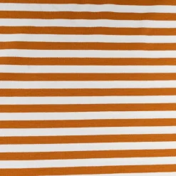 French Terry Sommersweat YARN DYED STRIPES Streifen offweiß rost braun 1,5m Breite