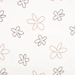 French Terry Stoff Blüten Doodle wollweiß 150 cm Breite