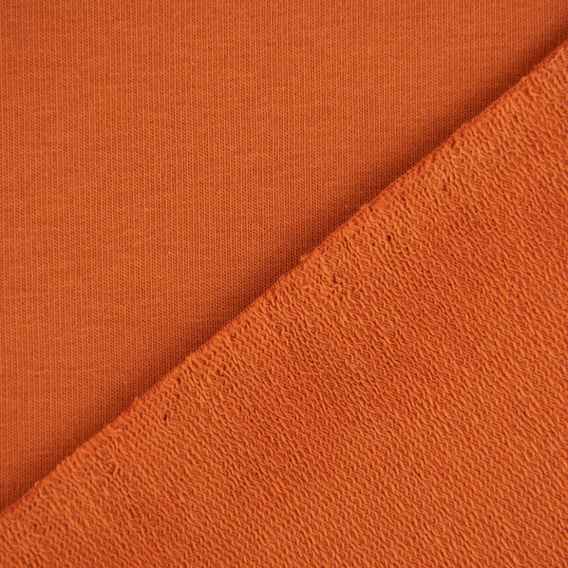 French Terry Stoff Organic Bio uni amber bernstein 1,50m Breite