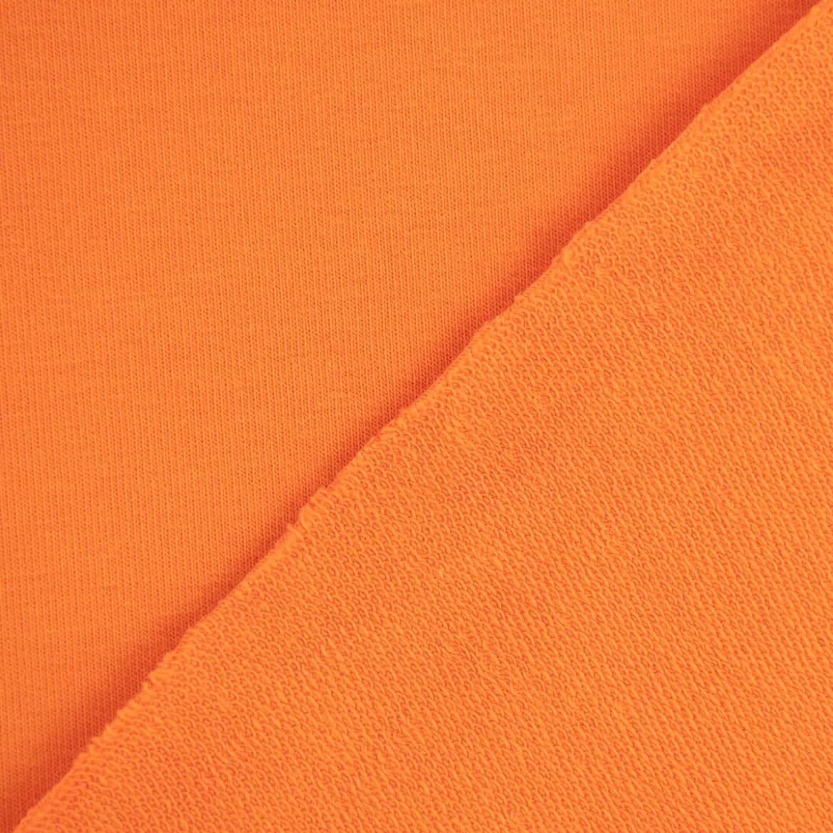French Terry Stoff Organic Bio uni orange 1,50m Breite