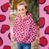 French Terry Stoff Sommersweat Jogging Hearts pink 1,45m Breite